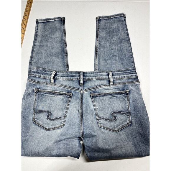 Silver Suki Skinny Distressed Stretch Jean Womens Size 36x31 - Picture 7 of 7